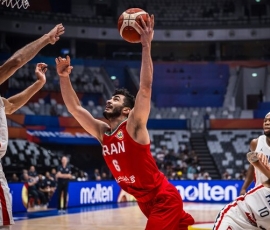 شکست تیم ملی بسکتبال ایران از فرانسه بدون حدادی
