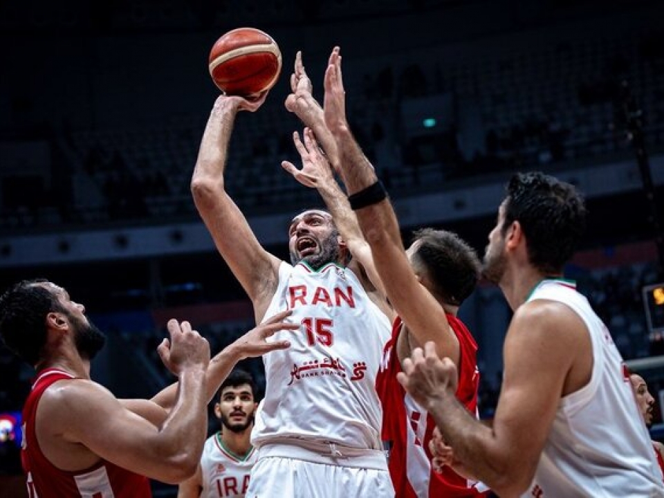شکست تیم ملی بسکتبال ایران از لبنان