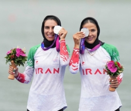 کسب اولین مدال کاروان ایران توسط دو بانوی قایقران