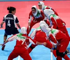 پیروزی پرامتیاز دختران کبدی ایران مقابل نپال