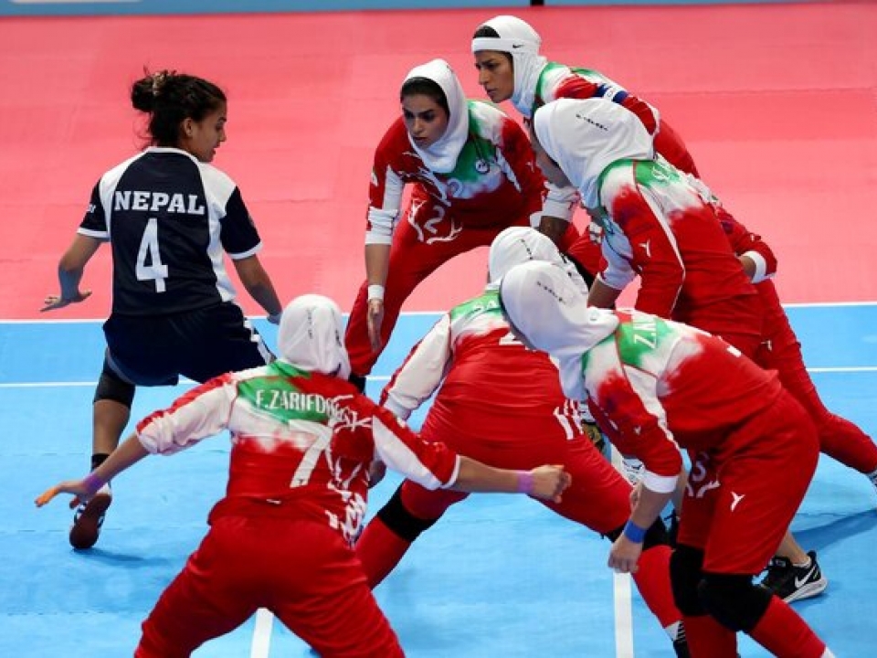 پیروزی پرامتیاز دختران کبدی ایران مقابل نپال