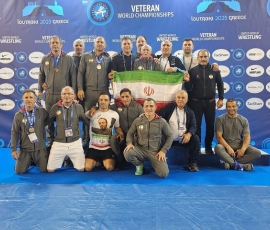 ۶ طلا، ۳ نقره و ۴ برنز ایران در مسابقات جهانی کشتی پیشکسوتان